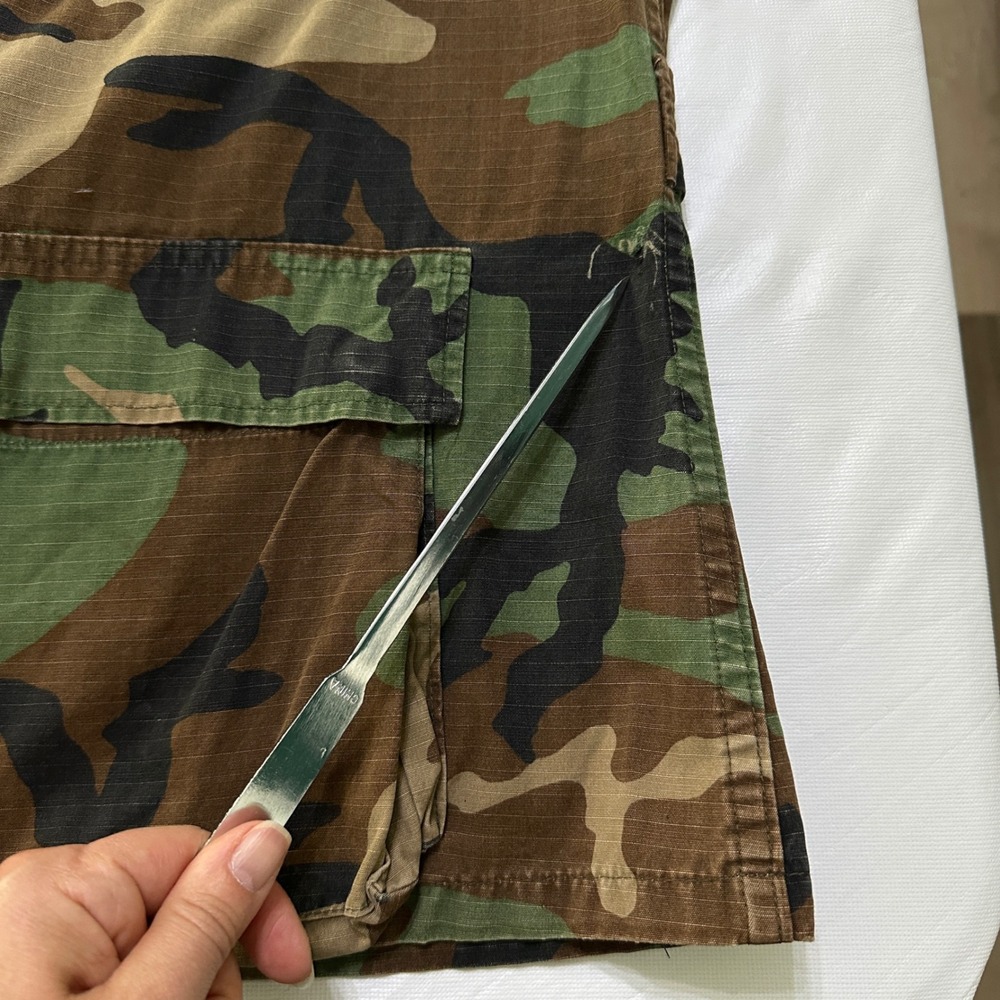 VTG 1985 US Military Woodland Camo BDU Jacket L Selma Gorpcore Streetwear M81 - Picture 8 of 11